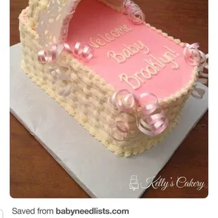 a baby carriage cake