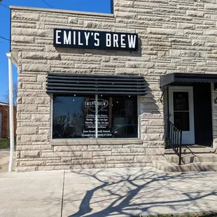 the front of the building