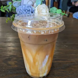 a cup of iced coffee
