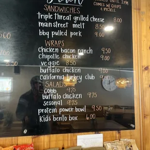Lunch menu