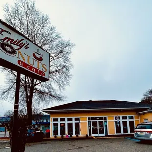 the front of the restaurant