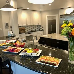 Welcome appetizers for the team.