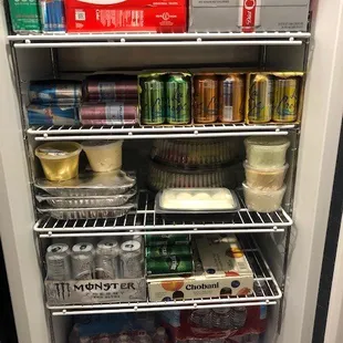 She stocks our fridge for us with requested beverages etc.