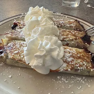 Blueberry crepes