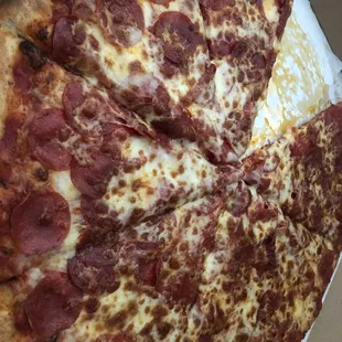 Extra pep, extra cheese