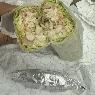 Caesar wrap with pickle