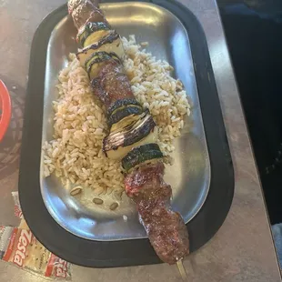 Lamb Kebab over Rice
