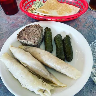 Daily Special (Baked Kibbi, Cabbage Rolls, Stuffed Grape Leaves)