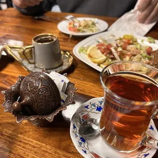 Turkish coffee and tea
