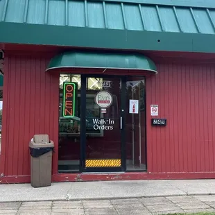 the front of the restaurant