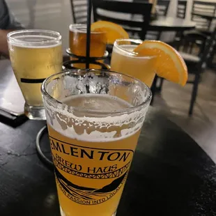 Mineral Springs Marzen Oktoberfest Beer and flight