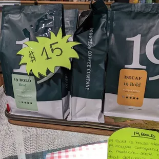 Whole bean organic coffee