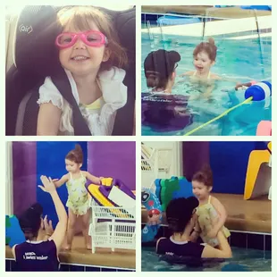 First ever swim lesson, she had so much fun!