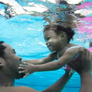 Happiness is swimming with someone you love!