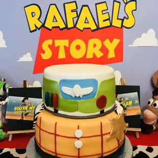 The Toy Story themed cake up close!