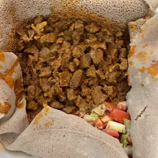 Awaze Tibbs (yum!! And you can add for jalapeños on side if you can't handle the heat like me)