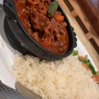 Awaze tibbs with rice