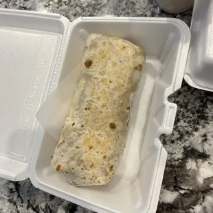 Steak burrito