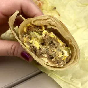 Tiny machaca burrito