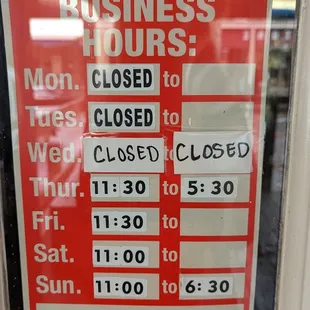 It is Thursday, Dec 1st and within the store hours. They were closed. But why?