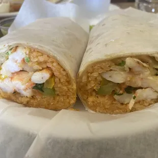 Shrimp burrito