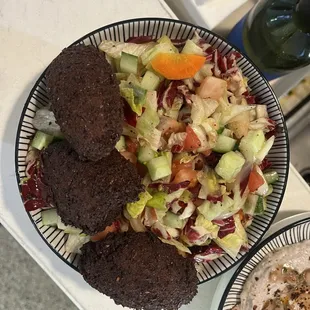 Black Eye Pea Fritter Salad
