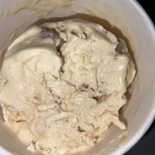Peanut butter caramel cookie dough ice cream