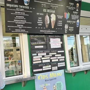 ICE CREAM MENU