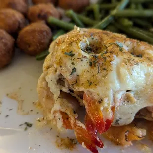Stuffed shrimp with hot mayo on top