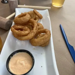 Onion rings were very good and especially the dipping sauce!