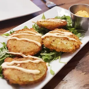Fried Green Tomato small plate, $8