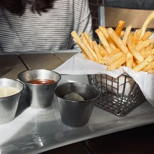 Mill fries. All three sauces were really good :)
