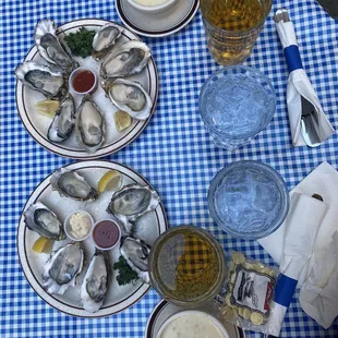 Oysters , clam chowder &amp; beer.