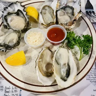 6 Raw oysters on the GEMshell $18.50