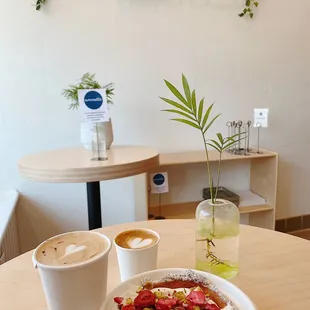 Chia Rose Parfait, Aussie Cap &amp; Cortado