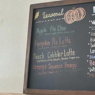 Great Fall options with Peach Cobbler Latte win!
