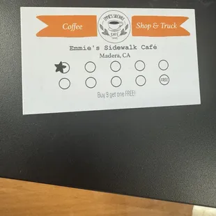 Rewards card given =)