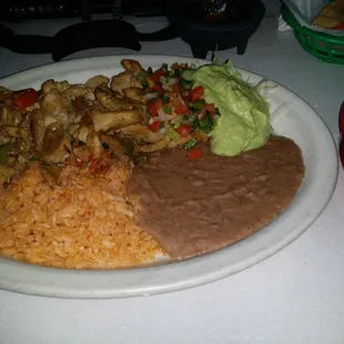 #5 Chicken fajita plate. Very good.