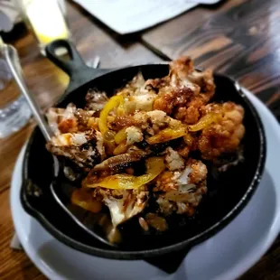 Chili roasted cauliflower for $14. Good flavors but it could use more chili. Still tasty.