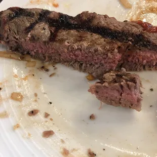 Medium rare steak.