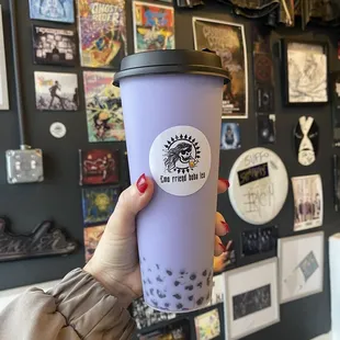 Taro bubble tea was delicious and how cool are these cups!? Highly recommend.