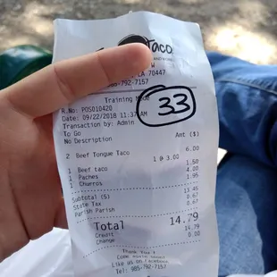 I split this with my father and still had enough to take one beef tongue taco home and half the paches for my mom.