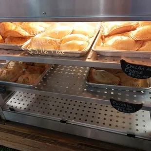 a display case of pastries