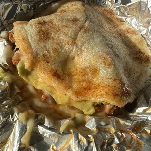 Avocado and pork arepa!