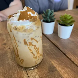 Dulce de leche Iced coffee
