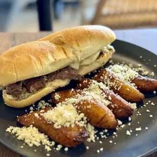 Sweet plantains  With churrasco sandwich