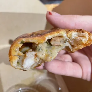 Special shrimp and garlic empanada