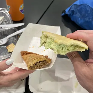Chicken avocado Arepa Beef Pastelito