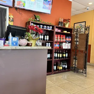 the counter area