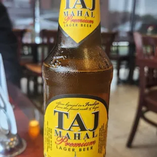 Taj Mahal lager beer from India - great
